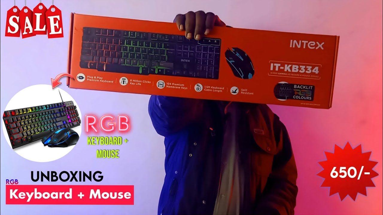 Best RGB Keyboard Cheapest Keyboard Unboxing & Review🔥🔥Intex RGB