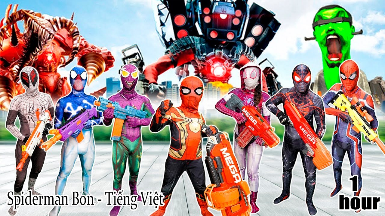 7 Siêu Nhân Nhện Cùng Nhau Tiêu Diệt Quái Vật Skibidi Toilet- Tổng Hợp Video Hay Nhất