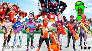 7 Siêu Nhân Nhện Cùng Nhau Tiêu Diệt Quái Vật Skibidi Toilet- Tổng Hợp Video Hay Nhất screenshot 3