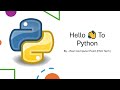 Hello 👋 To Python | Ravi Computer Point | Mint Tech | Rcpoint