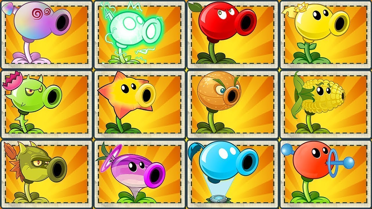 2019 All Pea Plants Power-Up! in Plants vs Zombies 2 #pvz 2 all zomboss ...
