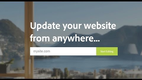 How To Make Edits To Your Site | Adobe Muse | In-Browser-Editing
