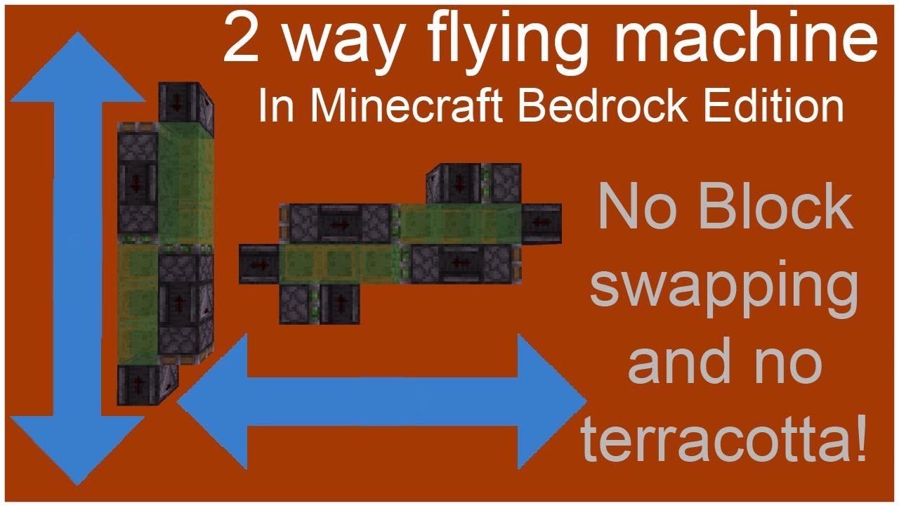 29 Way Flying Machine in Minecraft Bedrock Edition! [Simple and Compact]