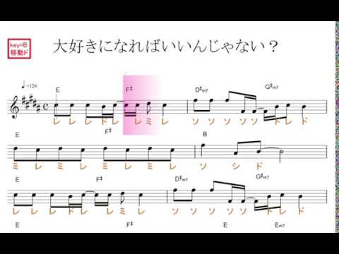 大好きになればいいんじゃない すとぷり 原曲key B移動ド読み ドレミで歌う楽譜 コード付き Youtube