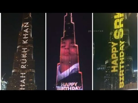 Burj khalifa wishing Shah Rukh Khan birthday || happy birthday SRK || burj khalifa wish SRK 2021