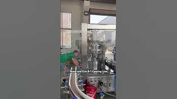 Brewmaster Pawel and Ezio 8-1 Beer Canning Line