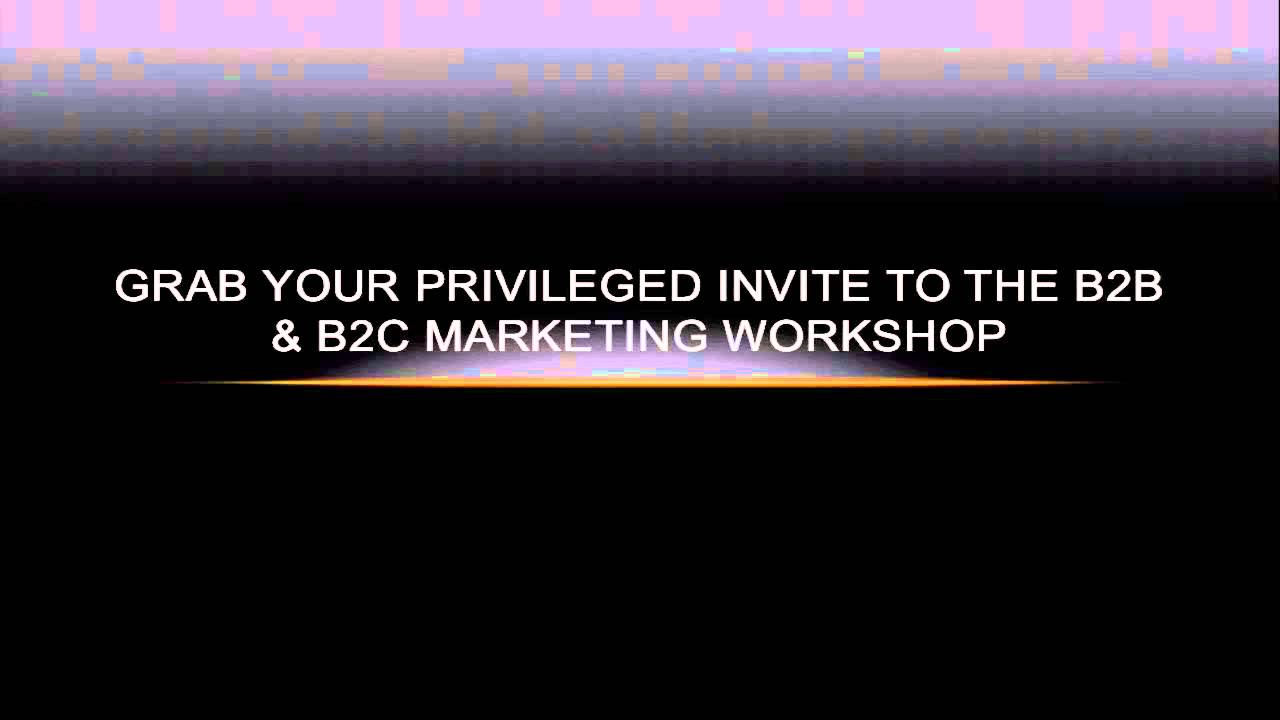 B2B & B2C Marketing Workshop In London