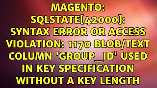 SQLSTATE[42000]: Syntax error