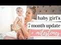 7 Month Old Baby Update 👶🏼💕| Milestones + Routine | Kayla Buell