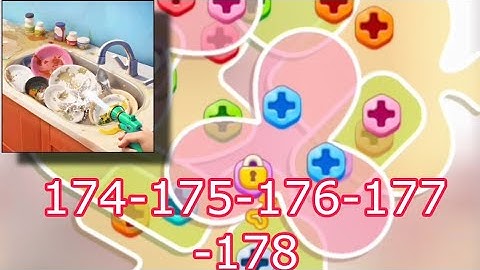 Screw Home ASMR Clean Level 174-175-176-177-178 Walkthrough Gameplay