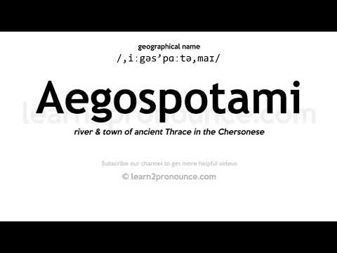 Pronunciation of Aegospotami | Definition of Aegospotami