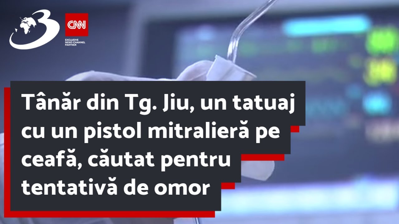 Tânăr din Tg. Jiu, un tatuaj cu un pistol mitralieră pe ceafă, căutat pentru tentativă de omor