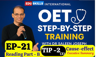 Edu Skills OET Reading Tips: Step by Step:  Tip 23 -  Cause and Effect:Reading Part B tips