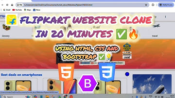 Learn How To Make A Flipkart Website Using HTML, CSS And Bootstrap In 20 Minutes ✅🔥 || #html #css