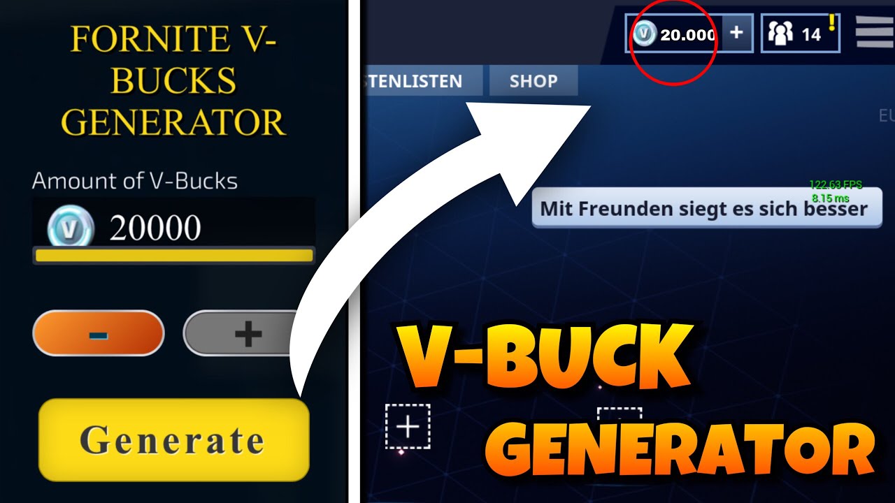fortnite v buck generator - v bucks generator mobile