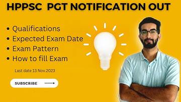 HPPSC PGT NOTIFICATION OUT //Qualifications//Exam Pattern// Exam date