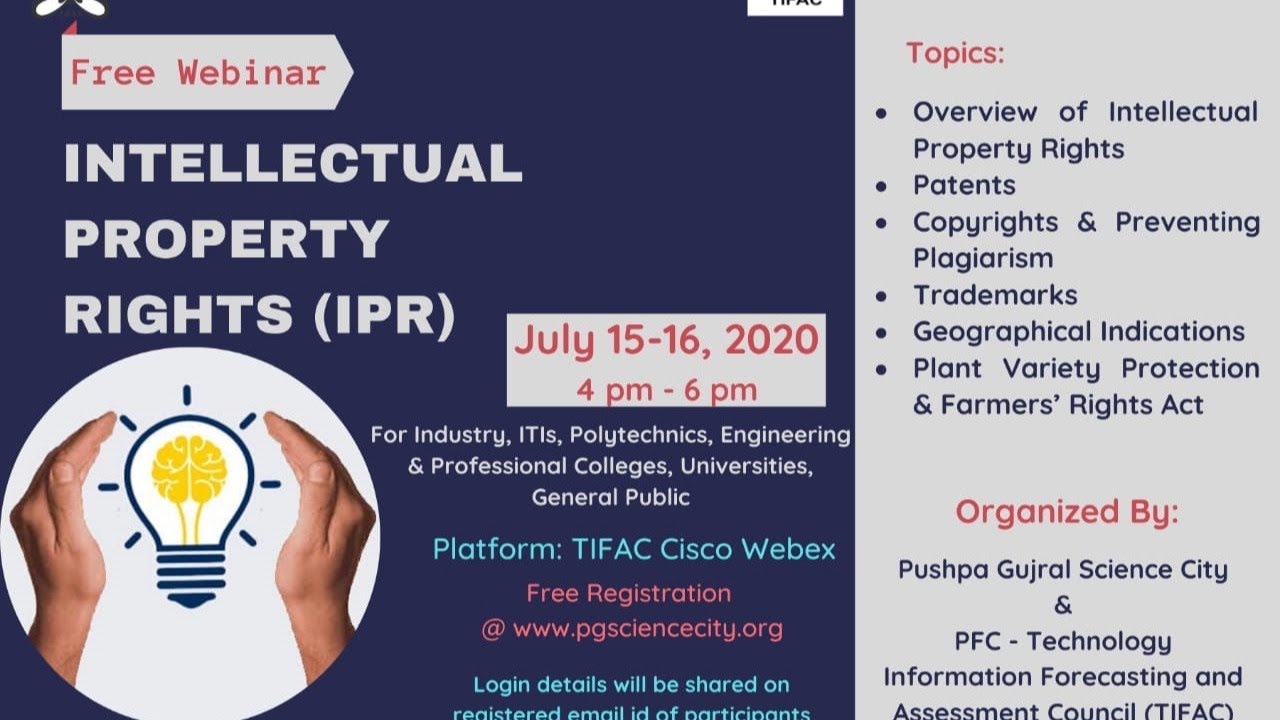 Webinar on Intellectual Property Rights (Day-1). - YouTube