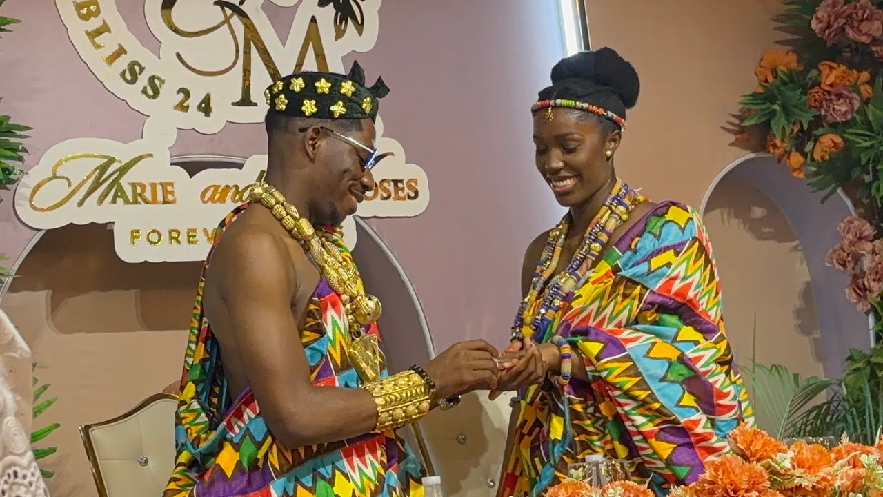 Moses Bliss  Beautiful wife Marie wiseborn traditional wedding in Ghana wow Ghana  Niger won