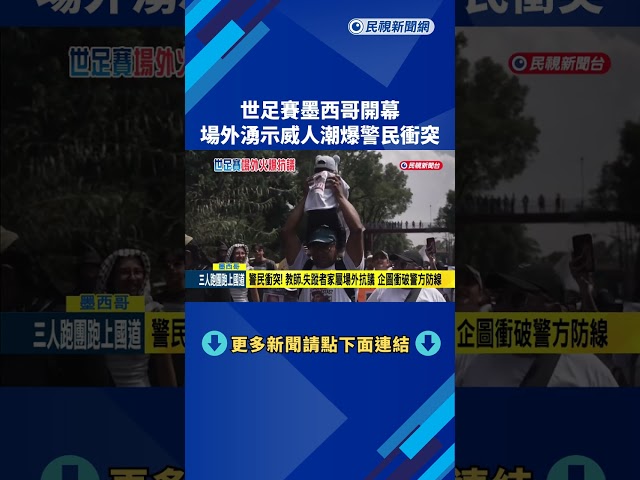世足賽墨西哥開幕  場外湧示威人潮爆「警民衝突」－民視新聞