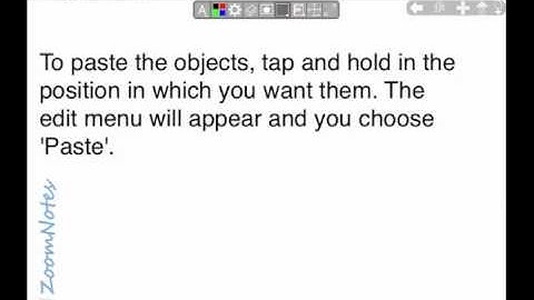 Zoomnotes Cut/Copy/Paste How-to tutorial