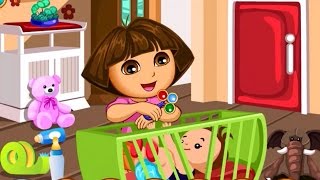 Watch Cute DORA in the Babysitter Slacking Game Episode Best Baby Caring Games screenshot 3