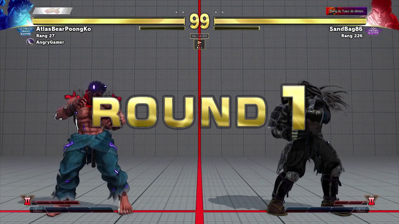 SFV AE V4 SandBag86 (GM Ryu VT2) 2-1 AtlasBearPoongKo (UGM Kage VT2) 2