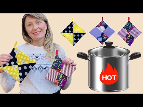 Agarradores De Ollas en 10 minutos | Easy Sewing Project Pot Holders | DIY  PotHolders