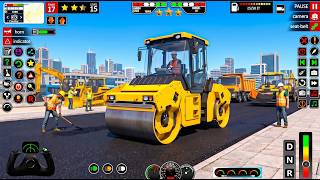 🚧👷‍♂️ Game Konstruksi Jalan JCB 3D 👷‍♂️🚧 Gameplay Mengemudi Road Roller & Buldoser Nyata screenshot 2