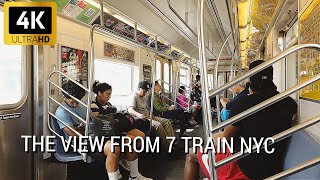 ⁴ᴷ⁶⁰ Ride 7 train Subway NYC |  View from 7 train NYC Subway to Grand Central station, Manhattan