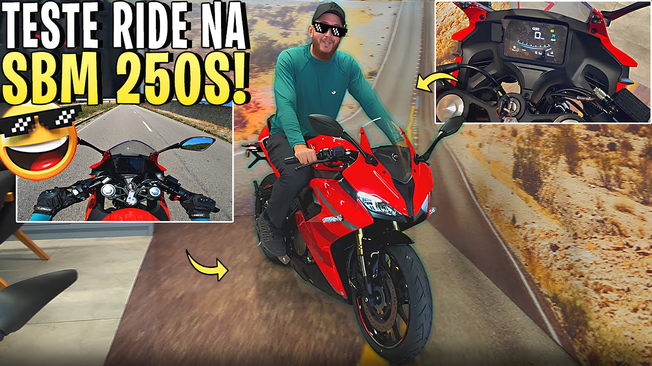🔥TESTAMOS A NOVA SBM ESPORTIVA 250S 0KM! A MOTO ME SUPREENDEU?