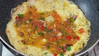 easy and simple egg breakfast recipe quick masala egg omelette fluffy and spongy....#viralvideo