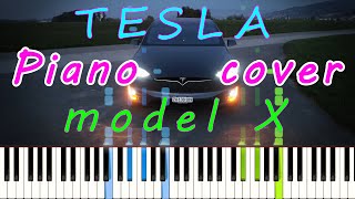 Tesla Model X LIGHTSHOW - PIANO VERSION! (SHEET + MIDI))