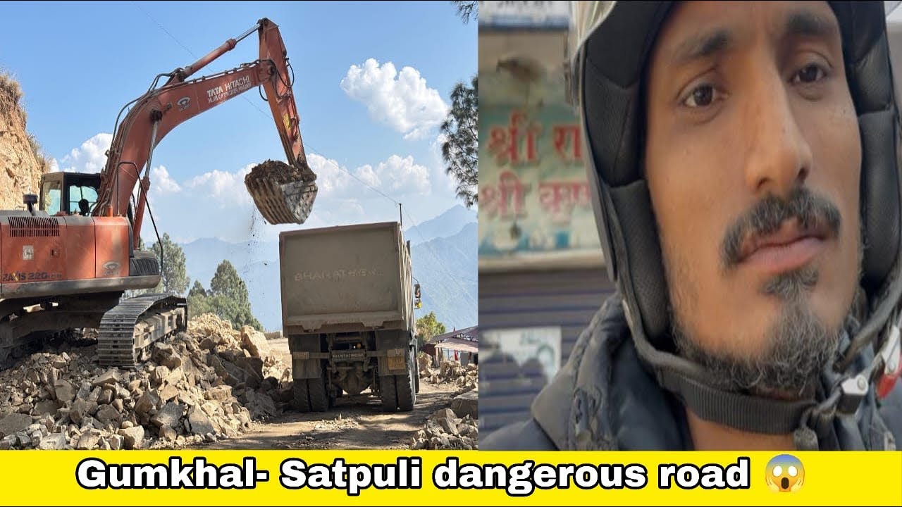 Aaj satpuli gye 🛵 Gumkhal - satpuli road ki halat kharab 😓🤦‍♀️