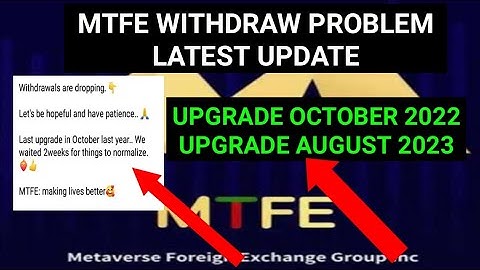 MTFE WITHDRAWAL PROBLEM LATEST UPDATE || MTFE LATEST UPDATES || MTFE LATEST NEWS #mtfe