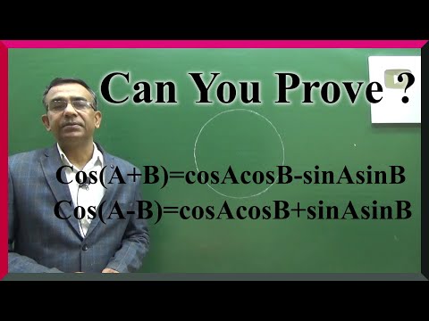 Class 11 Maths, prove Cos(A+B)=cosAcosB-sinAsinB,Cos(A-B)=cosAcosB+sinAsinB