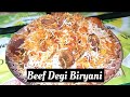 Beef degi biryani recipe  pakwan center style biryani recipe by karachi traditional food secrets