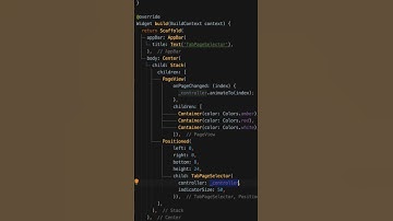 TabPageSelector위젯 사용법 #Shorts #flutter #dart