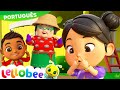 👣 Cabeça, Ombros, Joelhos e Pés 👣 | Lellobee Brasil | Desenhos e Músicas Infantis em Português