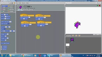 Scratch ( Moving a sprite with the keyboard arrows )