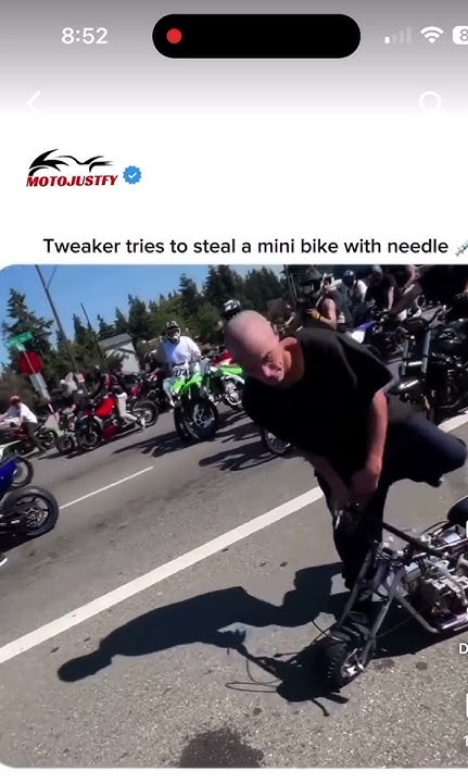 Man Tries To Steal Motorcycle With Knife Guy tries to steal bike with a needle and gets slumped for it - YouTube