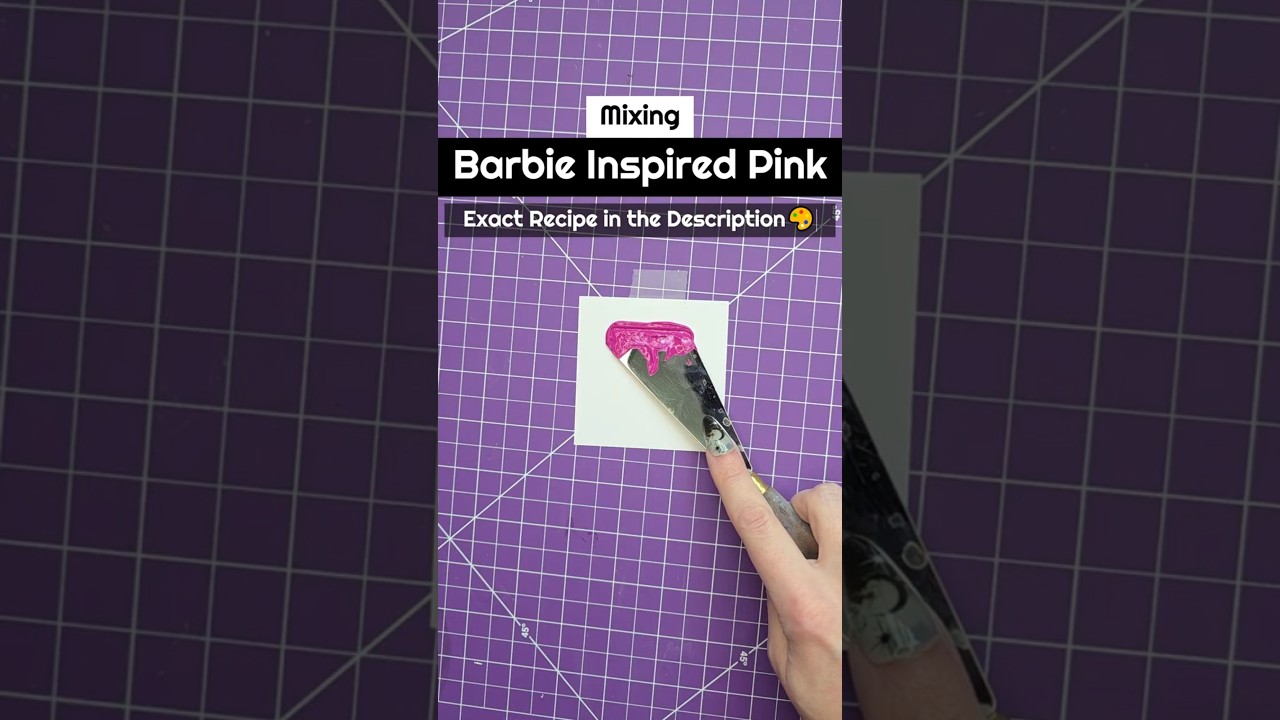 Making Barbie Inspired Pink | ASMR Paint Mixing #colormixing #paintmixing #shorts