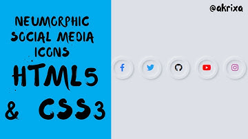 Neumorphic Social Media Buttons In Simple CSS | Create Social Media Buttons Using Neuromorphism CSS