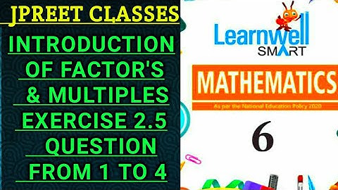 #class6 #learnwell #chapter 2 #playingwithnumbers #factors   exercise 2.4 question 1,2,3,4,5 #jpreet