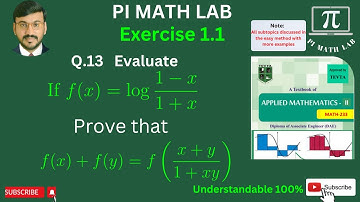 Math-233 Exercise 1.1 Question # 13 in Urdu / Hindi #mathematics #MATH233 #DAEmathematics