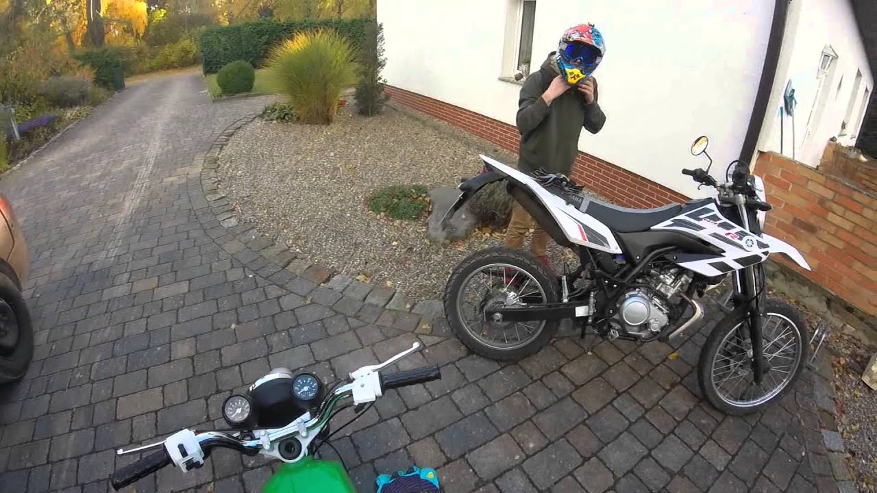 Way to school, WheelieFail,Fun, Yamaha Wr125 R & Simson S51