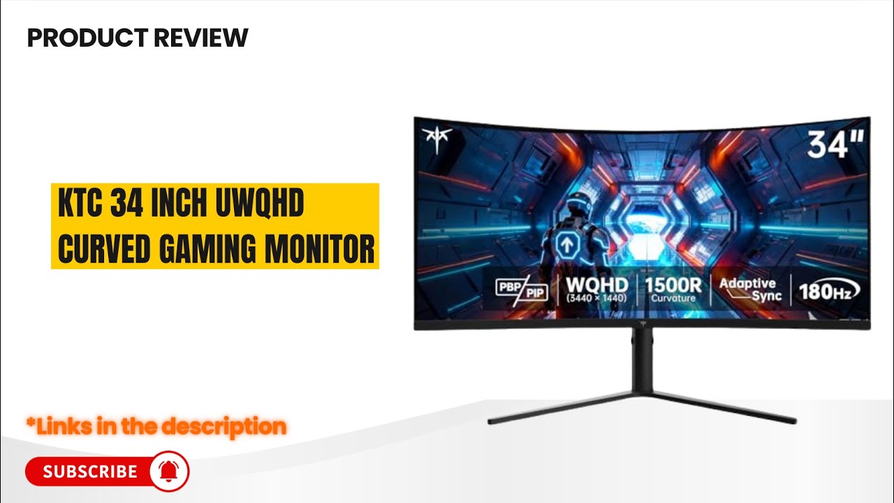 KTC 34” Ultrawide Curved Gaming Monitor Review | 180Hz 3440x1440