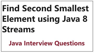 find Second smallest element using java 8 streams