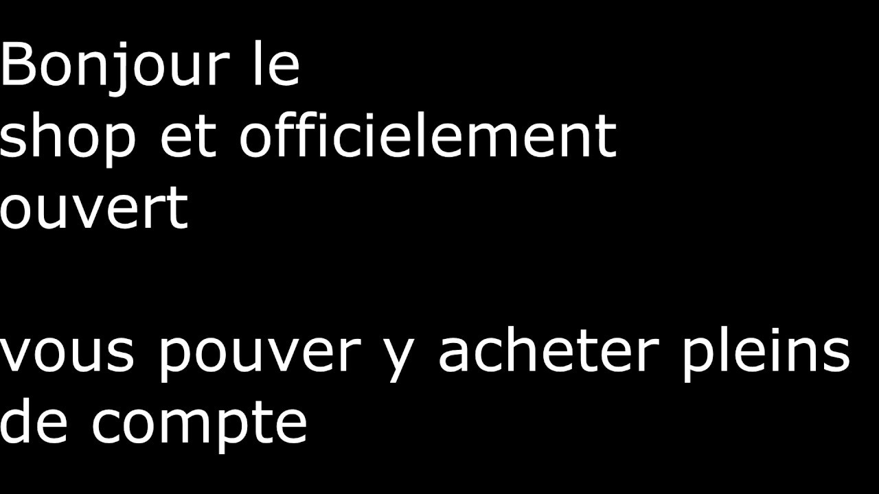 [Black serveur] Nouveau shop + compte gratuit spotify/deezer - YouTube