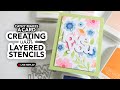 Cathy Makes a Card Live: layered stencils from @Concord9th