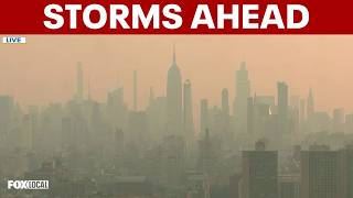 NYC Weather: Wildfire haze lingers, storms move in before sunny Sunday